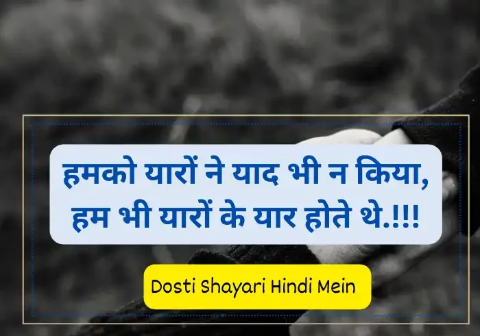 Famous 30+ Dosti Shayari in Hindi